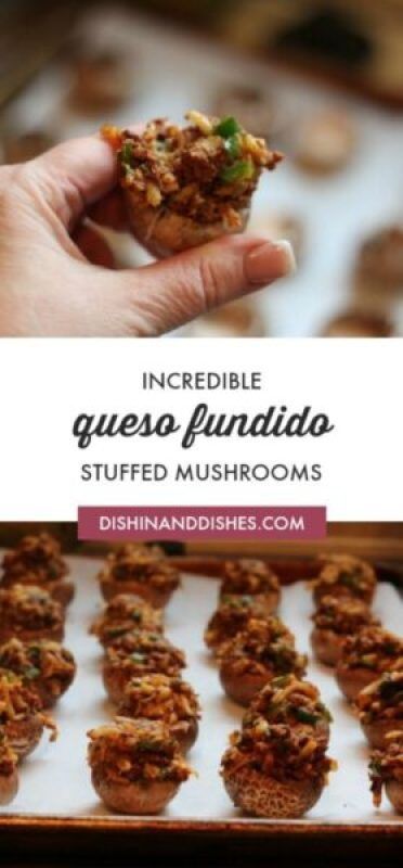 Queso Fundido Stuffed Mushrooms - Dishin & Dishes - A riff on Queso Fundido, these stuffed mushrooms are filled with cheese, chorizo and poblano peppers. SO GOOD! Indian Appetizer Recipes, Super Bowl Menu, Balsamic Mushrooms, Quick Soup Recipes, Cheese Stuffed Mushrooms, Indian Appetizers, Queso Fundido, Poblano Peppers, Instant Pot Soup Recipes