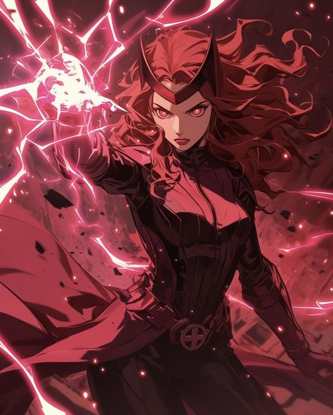 Scarlet Witch Art Fanart, Scarlet Witch Anime, Scarlet Witch Fanart, Scarlet Witch Art, Supernatural Crossover, W.i.t.c.h Fanart, Scarlet Witch Comic, Scarlet Witch Cosplay, Witch Powers