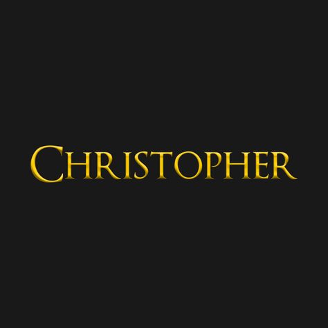 Check out this awesome 'Christopher+Male+Name+Gold+On+Dark' design on @TeePublic! Dark Design, Font Names, Name Logo, Rugby, Amazon Logo, Filter, Tech Company Logos, Tshirt Designs, Wallpapers