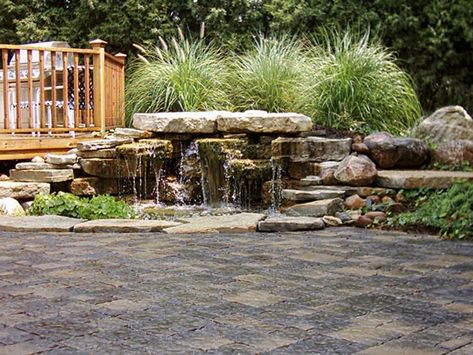 PatioZen: Pondless Water Features | OutsideModern Large Water Features, Boulder Garden, Pondless Water Features, Outdoor Living Patios, Garden Areas, All About Water, Outdoor Water Features, Small Water Features, Backyard Plan