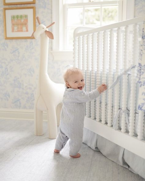 Blue And White Nursery, Traditional Nursery, Nursery Room Design, Baby Boy Room Nursery, Blue And, Nursery Room Inspiration, White Nursery, Blue Nursery, Baby Room Design