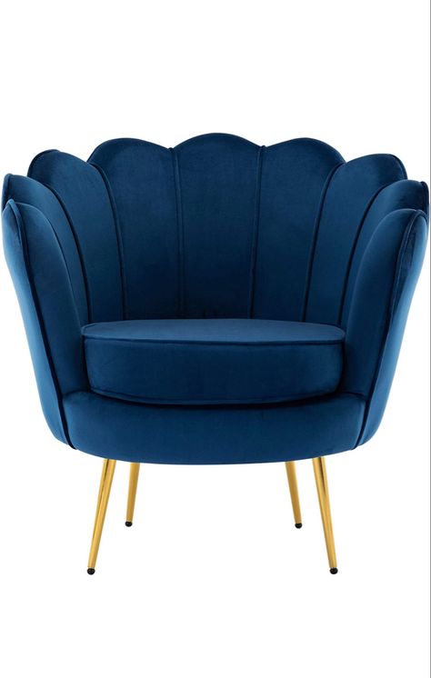 Blue And Gold Living Room, Single Couch, Lounge Chair Bedroom, Blue Velvet Fabric, Gold Living Room, Velvet Ottoman, Velvet Accent Chair, Upholstered Accent Chairs, Retro Chair