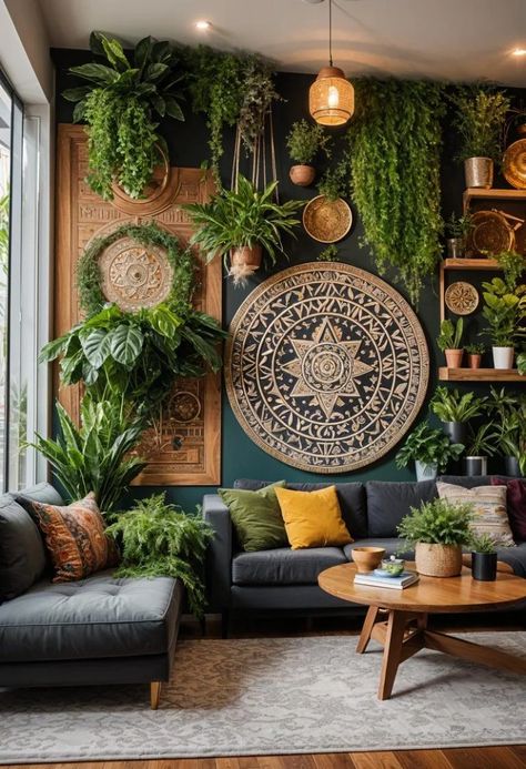 45 Chic & Modern Boho Living Room Ideas To Copy 1 Boho Apartment, Modern Boho Living Room, Boho Chic Living Room, Showroom Display, Decorating Home, Casa Vintage, Inspire Me Home Decor, House Plants Decor, Room With Plants