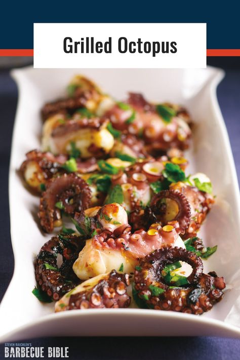 Grilled Octopus Recipe, Octopus Recipe, Octopus Salad, Octopus Recipes, Calamari Recipes, Squid Recipes, Grilled Octopus, Seafood Dinner, White Meat