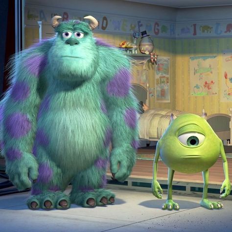 Iconic Cartoon Duos, Best Friend Cartoon Characters, Iconic Duos Best Friends Cartoon, Movie Duos, Sully Monsters Inc, Disney Duos, Monsters Inc University, Iconic Duos, Mike And Sully