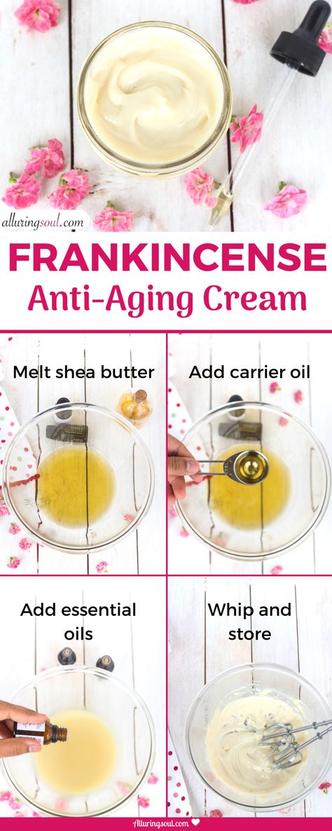 Shea Butter Cream Diy, Shea Butter Face Moisturizer Diy, Shea Butter Face Cream, Shea Butter Soap Recipe, Frankincense Anti Aging, Diy Anti Aging Cream, Shea Butter Face, Shea Butter Recipes, Shea Butter Cream