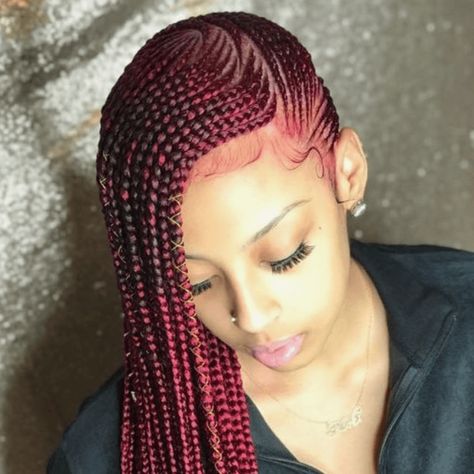 » Best Protective Hairstyles for Black Women in the Work Place Red Braids, Trendy We Fryzurach, Style Braids, Braiding Hairstyles, Lemonade Braids Hairstyles, Lemonade Braids, Types Of Braids, Feed In Braid, Beautiful Braids