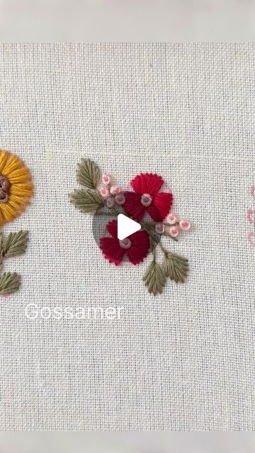 Yellow Rose Flower, Embroidery Lessons, Lazy Daisy Stitch, Simple Embroidery Designs, Easy Crochet Stitches, Hand Embroidery Videos, Embroidery Stitches Tutorial, Embroidery Videos, Hand Embroidery Flowers