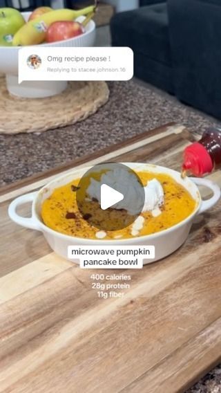 Move it Meag on Instagram: "Let’s make an easy fall healthy breakfast! Microwave protein pumpkin pancakes! 🧡🎃✨ If you want a link to the comment “pumpkin”   1/2 c protein pancake mix (I like @cleansimpleeats - discount code Meagan10 to save $) 1/3 c milk (I use fairlife skim) 1 egg 1/3-1/2 c pumpkin Pumpkin pie spice A few @lilys_sweets chocolate chips Cook in microwave for 3-3 1/2 mins! Top with sugar free syrup and sugar free reddi whip and enjoy!  #fallrecipes #proteinpancakes #microwavepancake #healthybreakfast #easybreakfast #pumpkinseason #healthybreakfastideas" Microwave Protein Pancake, Breakfast Microwave, Microwave Pancakes, Reddi Whip, Pumpkin Protein Pancakes, Pumpkin Breakfast Recipes, Protein Pancake Mix, Sweets Chocolate, Pumpkin Breakfast