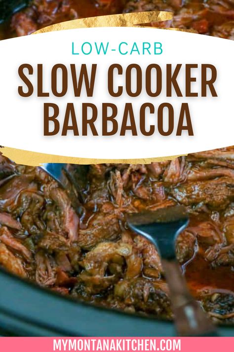 Are you ready for tender, succulent Mexican beef infused with an aromatic blend of spices and delicious ingredients? Even better? This easy barbacoa recipe is a breeze to make in your trusty slow cooker. You'll end up with the perfect, mouthwatering, melt-in-your-mouth family dinner that will transport you to the colorful streets of Mexico! Low Carb Chuck Roast Recipes Crock Pot, Low Carb Beef Roast Crockpot Recipes, Chuck Roast Keto Recipes, Keto Beef Chuck Roast Recipes, Keto Crockpot Roast Recipes, Keto Low Carb Crockpot Recipes, Keto Chuck Roast Recipes Crockpot, Low Carb Roast Crock Pots, Low Carb Low Calorie Crockpot Meals