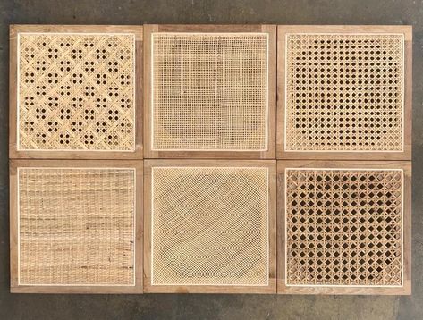 Second Charm on Instagram: “Rattan weave patterns, that we incorporate into so many of our furniture nowadays. Or as decorative wall panels. Traditional craft finding…” Rattan Panel, Natural Weaving, Bamboo Wall Decor, Rattan Weaving, Rattan Weave, Wood Ceiling, Environmental Graphic Design, Bamboo Wall, Woven Wood