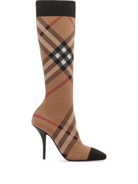 Burberry Heels, Burberry Boots, Ugg Ultra Mini, Designer Ankle Boots, Burberry Outfit, Womens Designer Boots, Leather Biker Boots, Sock Boots, Burberry Shoes