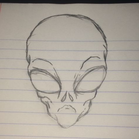 Extraterrestrial Drawing, Alien Nose Drawing, Simple Alien Drawings, Alien Eyes Drawing, How To Draw Aliens, Alien Drawing Sketches, Easy Alien Drawings, Rocketship Drawing, Hard Sketches