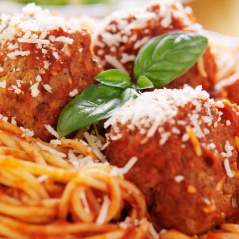 Ina Garten's Real Meatballs and Spaghetti Recipe Recipe Meatballs, Tomato Basil Sauce, Slow Cooker Meatballs, Basil Sauce, Slow Cooker Recipe, 12 Tomatoes, Easy Slow Cooker Recipes, Crock Pot Slow Cooker, Spaghetti And Meatballs