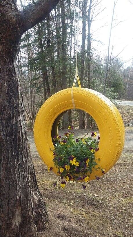 17 Tire Garden Ideas For Your Landscaping - 120 Tire Garden Ideas, Tire Garden, Tire Planters, House Decorating, Garden Ideas, The Collection, Landscaping, Recycling, New Homes