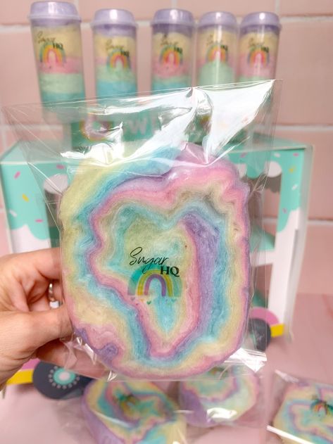 Cotton Candy Recipe, Cotton Candy Favors, Cotton Candy Cakes, Colourful Party, Cotton Candy Party, Candy Sushi, Rainbow Fairy, Cotton Candy Flavoring, Carnival Food