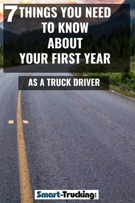 7 Things You Need to Know About Your First Year as a Truck Driver. The first year as a newly licensed CDL truck driver is a very challenging experience. CDL training is over and it's time to hit the road. It's wise to go into a truck driving career with your eyes open and know what to expect from that first year as a trucker. #SmartTrucking #cdl #trucker #truckdriver #trucking #truckertips Truckers Girlfriend, Truck Driver Quotes, Cdl Truck, Cdl Training, Truck Driver Wife, Women Truck Driver, Truck Driving Jobs, Female Trucks, Truck Living