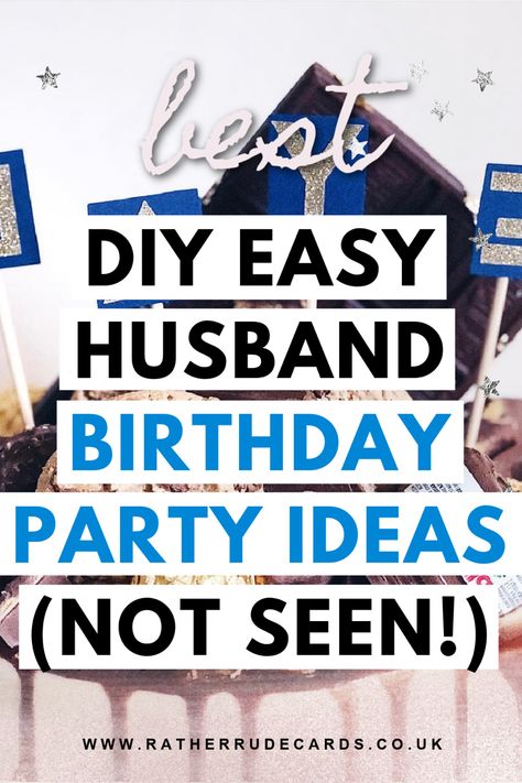 Unique creative husband birthday party surprises ideas for your husband or fiancé Ideas For Husband Birthday Party, 40th Birthday Ideas For Men Outdoors, Simple Bday Decoration Ideas For Husband, 32nd Birthday Party Ideas For Husband, 47 Birthday Party Ideas Men, Men’s 45th Birthday Party Ideas, 40th Birthday Pranks For Men, 45th Bday Ideas For Men, Guy Bday Party Ideas