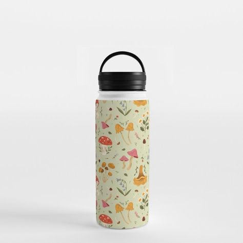 Mushroom Water Bottle, Mushroom Stuff, Diy Water Bottle, Reusable Water Bottles, Ceramics Ideas, Ceramics Ideas Pottery, Stay Cold, Insulated Water Bottle, Stainless Steel Water Bottle