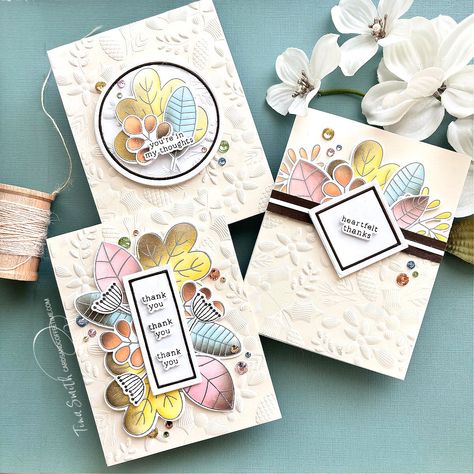 Simon Says Stamp – October 2024 Card Kit Inspiration & Tutorial | Cards and Coffee Time 2024 Card, You're In My Thoughts, Simon Says Stamp Blog, Ink Blending, Leaf Stencil, Two Step, Simple Leaf, Craft Desk, Card Kits