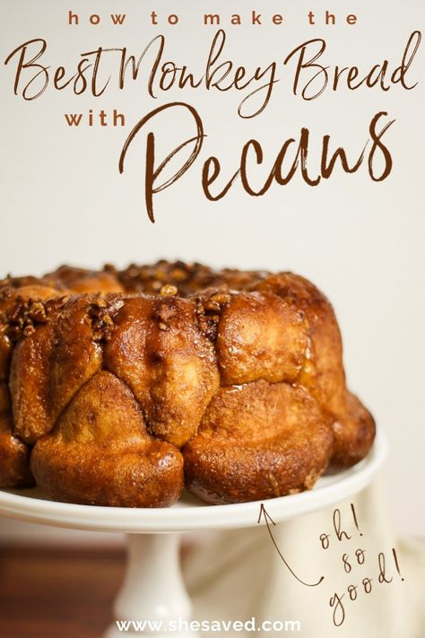 Cinnamon Roll Bars Recipe, Monkey Bread With Pecans, Pudding Cinnamon Rolls, Easy Sticky Bun Recipe, Best Monkey Bread, Fancy Bakery, Pecan Monkey Bread, Buns Recipe Easy, Easy Sticky Buns