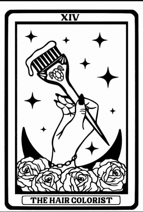 Tarot Empress Tattoo, Tarot Svg Free, Hair Salon Drawing, Tarot Cards Tattoo Ideas, Easy Tarot Card Drawing, Tarot Cards Drawing, Tarot Card Drawings, Tarot Svg, Witchy Svg