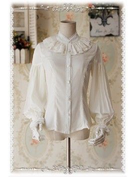 Cream White White Chiffon, Chiffon Long Sleeve, Swan Lake, Online Dress Shopping, Chiffon Blouse, Lolita Dress, Gothic Lolita, White Blouse, Lolita Fashion