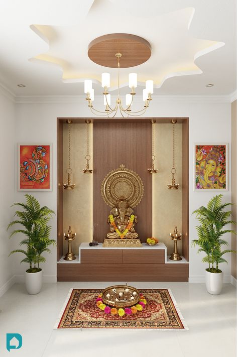 Pooja Room Decoration Ideas Small Pooja Room Ideas, Pooja Room Ideas Indian, Pooja Room Decoration, Indian Room, Indian Room Decor, Room Decoration Ideas, Mandir Design, India Home Decor, Temple Design For Home