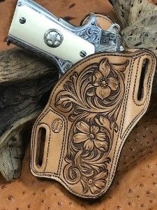 Leather Work Designs, Sheridan Style Leather Tooling, Tooled Knife Sheath, Tooled Leather Knife Sheath, Floral Leather Tooling Patterns, Leather Work Ideas, Leather Working Projects Ideas, Knife Sheath Ideas, Leather Projects Ideas