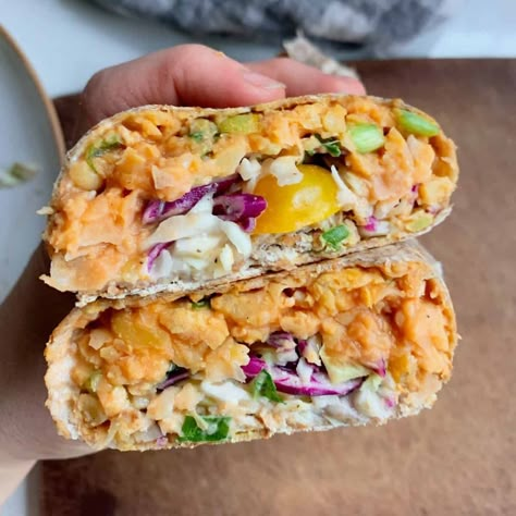 Chickpea Wrap, Easy Vegan Meals, Buffalo Chickpea, Wraps Easy, Vegan Oil Free, Vegan Sandwiches, Gluten Free Wraps, Quick Vegan, Vegan Wraps