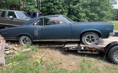 Not a GTO, but close! This 1967 Pontiac LeMans is non-running but its engine has been treated to some significantly upgraded mechanicals. It is a bit rough around the edges and will need some metal work but this LeMans could prove to be an affordable alternative to the pricey GTO. #PontiacLeMans 1966 Pontiac Lemans, Pontiac Tempest, Pontiac Lemans, Pontiac Cars, Vintage Junk, Man Cave Garage, American Muscle, American Muscle Cars, Barn Finds