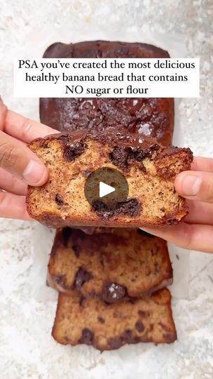 2.7K views · 729 reactions | RECIPE BELOW! 🍌 FLOURLESS BANANA BREAD 🍌
(via: @doctorbowl)

There are no words for this recipe apart from 

✅ 4 ingredients 
✅ No flour
✅ No sugar 

Enjoy!

INGREDIENTS:
▪️3 ripe bananas, mashed 
▪️1 cup drippy peanut butter 
▪️2 eggs 
▪️1 tsp baking powder 
Chopped chocolate (optional) 

METHOD:
▪️Preheat oven 180c
▪️In a large bowl mix together all the ingredients. 
▪️Pour mixture into a prepared loaf tin
▪️Top with chocolate (optional)
▪️Bake for 50-55 minutes 

𝗧𝗿𝗮𝗻𝘀𝗳𝗼𝗿𝗺 𝘆𝗼𝘂𝗿 𝗽𝗮𝘀𝘀𝗶𝗼𝗻 𝗳𝗼𝗿 𝗵𝗲𝗮𝗹𝘁𝗵 𝗮𝗻𝗱 𝘄𝗲𝗹𝗹𝗻𝗲𝘀𝘀 𝗶𝗻𝘁𝗼 𝗮 𝗹𝘂𝗰𝗿𝗮𝘁𝗶𝘃𝗲 𝘀𝗶𝗱𝗲 𝗯𝘂𝘀𝗶𝗻𝗲𝘀𝘀,𝗿𝗶𝗴𝗵𝘁 𝗳𝗿𝗼𝗺 𝘆𝗼𝘂𝗿 𝗽𝗵𝗼𝗻𝗲. 𝗙𝗶𝗻𝗱 𝗼𝘂𝘁 𝗵𝗼𝘄 𝗶𝗻 𝘁𝗵𝗲 𝗹𝗶𝗻𝗸 𝗶𝗻 𝗺𝘆 𝗯𝗶𝗼! 💼🌿⁣ ⁣ 

#bananabread #chocolate #healthyrecipes # Flourless Banana Bread Recipe, Flourless Banana Bread, Cinnamon Swirl Banana Bread, Protein Bread, There Are No Words, No Carb Recipes, Healthy Banana Bread, Chocolate Chip Recipes, Ripe Bananas