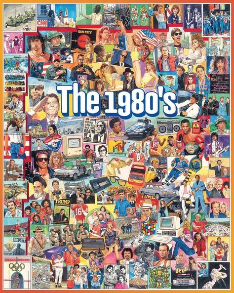 Amazon.com: White Mountain Puzzles The Eighties - 1000 Piece Jigsaw Puzzle: Toys & Games Jigsaw Puzzles 1000, The Eighties, Puzzle Shop, Puzzle 1000, White Mountains, Wow Art, 1000 Piece Jigsaw Puzzles, White Mountain, Cultura Pop