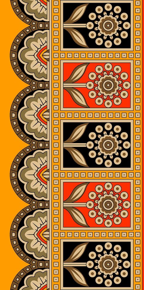 Indian Border Pattern, Kalamkari Lace Border, Lace Border Png, Aztec Pattern Art, Ajrakh Border Design, Aztec Motifs, Digital Lace Border, Mughal Border, Digital Lace Border Png