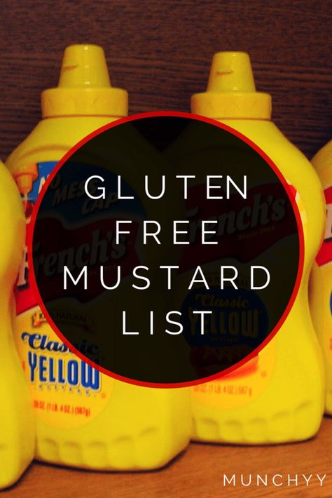 Gluten Free Mustards List Gluten Free List, Gluten Free Food List, Gluten Free Info, Vegan Keto Diet, Gluten Free Shopping, Gluten Free Restaurants, Gluten Free Menu, Gluten Sensitivity, Gluten Intolerance