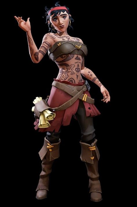 Sea Of Thieves Game, Thief Character, Noxus League Of Legends, Pirate Games, Pirate Outfit, Adventure Time Marceline, Pirate Art, Sea Of Thieves, Pirate Woman