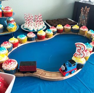 First Down Football Birthday Party, Train Birthday Theme, Train Theme Birthday Party, Thomas The Train Birthday, Thomas Birthday Parties, Thomas The Train Birthday Party, Thomas The Train Party, Train Birthday Party, Thomas Birthday