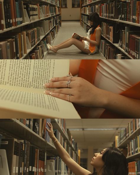 @kareli.azucena in the library 📚🤓 Which frame is your favorite? • Keywords: Storytelling, Cinematic, Cinematic Photography, Portraits, Portrait Photographer, Senior, Senior Photographer, Senior Photos, Grad Photos Photography Poses In Library, Self Portrait With Books, Photography In Library, Bookstore Photoshoot Senior Pictures, Senior Pics Library, Bookstore Photo Shoot, Library Cinematography, Senior Photos Bookstore, Senior Picture Ideas Bookstore