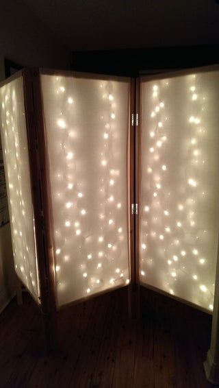 Lighted Room Divider/Privacy Screen : 7 Steps (with Pictures) - Instructables Privacy Screens Indoor, Temporary Room Dividers, Room Divider Bookcase, Fabric Room Dividers, Glass Room Divider, Bamboo Room Divider, Sliding Room Dividers, Hanging Room Dividers, Wooden Room Dividers