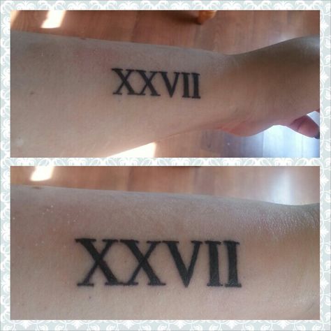 27 Roman Numeral Tattoo, 17 In Roman Numerals Tattoo, 7 In Roman Numerals Tattoo, 27 Tattoo Number, Greek Numbers Tattoo Roman Numerals, Xxvii Number Tattoo, 1960 Roman Numeral Tattoo, 2012 Roman Numeral Tattoo, Xiii Tattoo