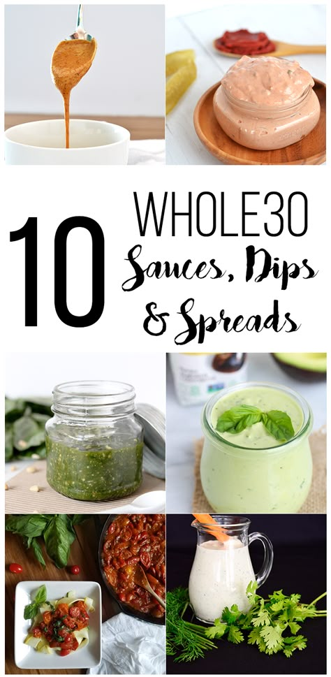 10 Whole30 Sauces, Dips & Spreads, perfect for any healthy meal! These will dress up meat and veggies to bring tons of flavor to a healthy dish! Whole 30 Salad Dressing, Whole30 Sauces, Whole 30 Sauces, Whole 30 Vegetarian, Obesity Help, The Whole 30, Whole 30 Challenge, Whole 30 Lunch, Appetizers Healthy