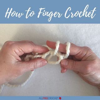 Have you ever crocheted with your fingers? Learn how to crochet without a hook with this tutorial for beginners. This guide from Edie Eckman walks you through every step! Crochet With Your Hands, Knitted Throw Patterns, Easy Yarn Crafts, Crochet Border Patterns, Finger Crochet, Crochet Dog Patterns, Crochet Cord, Crochet Daisy, All Free Crochet