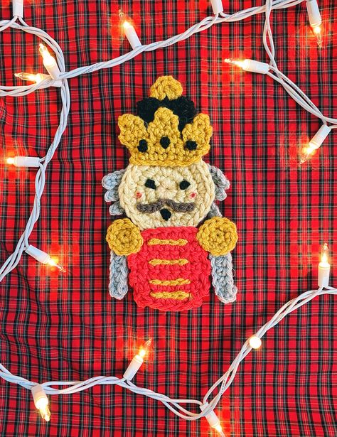 Excited to share this item from my #etsy shop: PATTERN | Crochet Nutcracker | Soilder Applique | Christmas Ornament | Decoration | Gift | Beginner | Fun | Modern | Quick | PDF Download Crochet Christmas Appliques, Make A Nutcracker, Crochet Nutcracker, Christmas Tree Skirt Crochet Pattern, Appliques Au Crochet, Crochet Christmas Garland, Applique Christmas, Selling Crafts, Crochet Holiday