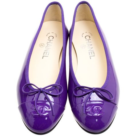 Purple Flats Shoes, Purple Ballet Shoes, Purple Ballet Flats, Purple Flats, Cap Toe Shoes, Patent Leather Ballet Flats, Purple Stuff, Shoes Purple, Ballerina Pumps