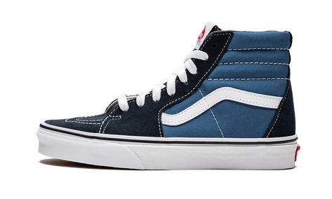 Vans Sk8-Hi Shoes - Size 7.5 Check more at https://www.frugalmalefashion.org/product/vans-sk8-hi-shoes-size-7-5/ Trendy High-top Vans Skate Shoes, Vans Sk8 Hi Navy Blue, Blue High Top Vans, Vans High, Blue High-top Sneakers For Skateboarding, Vans Blue High-top Sneakers For Streetwear, Vans Shoes High Tops, Navy Vans, Vans High-top Cotton Skate Shoes