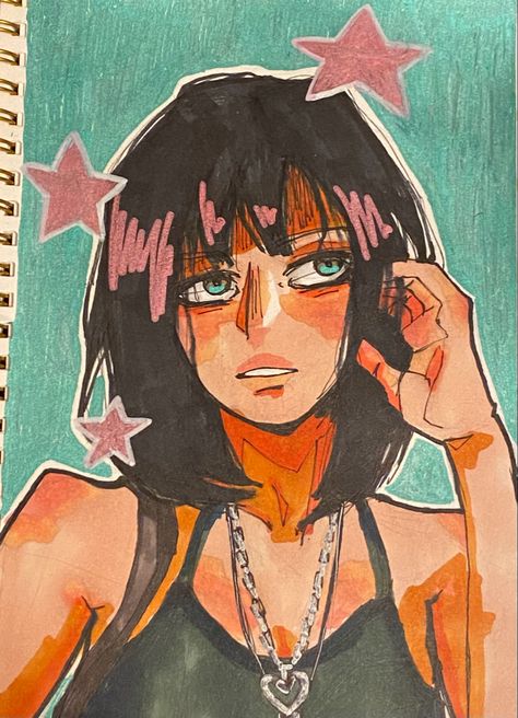 Markers Drawing Ideas, Firefly Art, Trash Art, Girl Portrait, Draw Art, Arte Sketchbook, Marker Art, Sketchbook Art Inspiration, Art Journal Inspiration