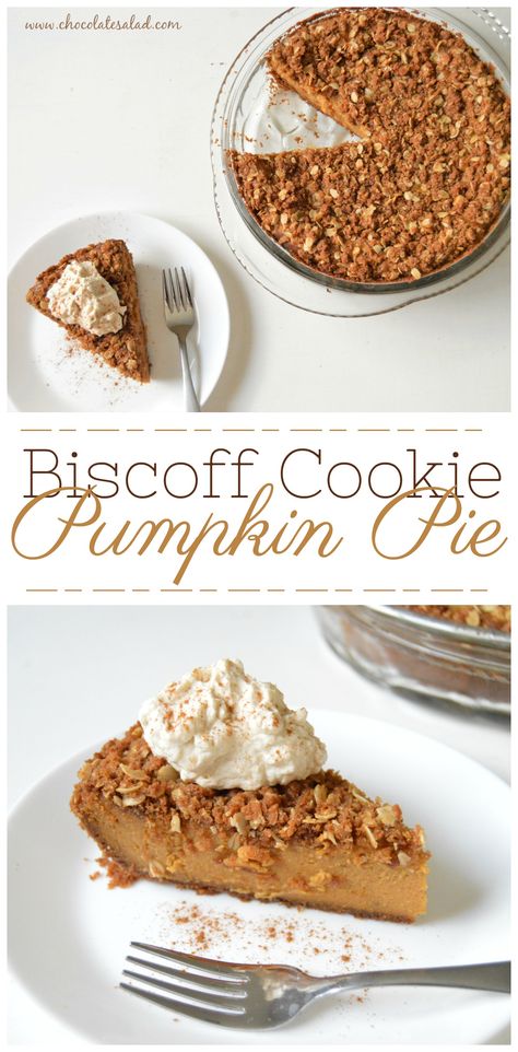 Biscoff Cookies and Pumpkin Pie are a match made in heaven!  A perfect new twist on Pumpkin Pie for Thanksgiving this year!  This is hands down my favorite pumpkin pie. Pumpkin Pie Using Pumpkin Cookie Dough, Pumpkin Pie With Biscoff Crust, Pumpkin Biscoff Pie, Cookie Butter Pumpkin Pie, Twist On Pumpkin Pie, Pumpkin Pie Unique, Pumpkin Pie With Cookie Crust, Biscoff Pumpkin Pie, Unique Pumpkin Pie Recipes