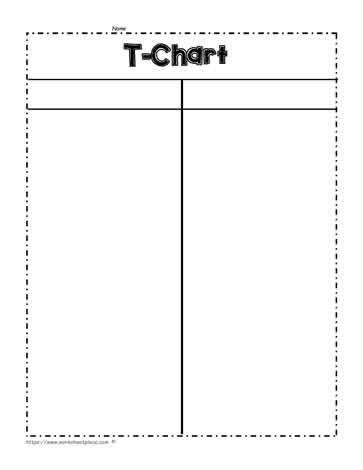 Graphic Organizer T Chart T Chart Template, Organization Chart Template, Blank Charts Templates Free Printable, T Chart Graphic Organizer, Punctuation Anchor Chart, Economics For Kids, Spanish Language Arts, Friendship Lessons, Graphic Organizer Template