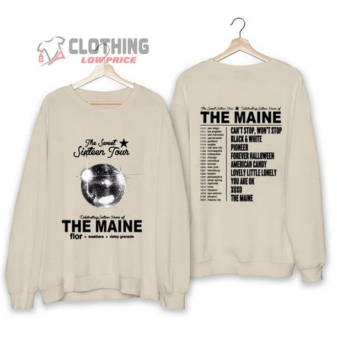 Concert Tour Shirts, Concert Tee Design, Band Tour Tshirt, Tour Merch Design, Tour Tshirt Design, The Maine Band, Sadie Jean, Boys Trip, Etsy Pod