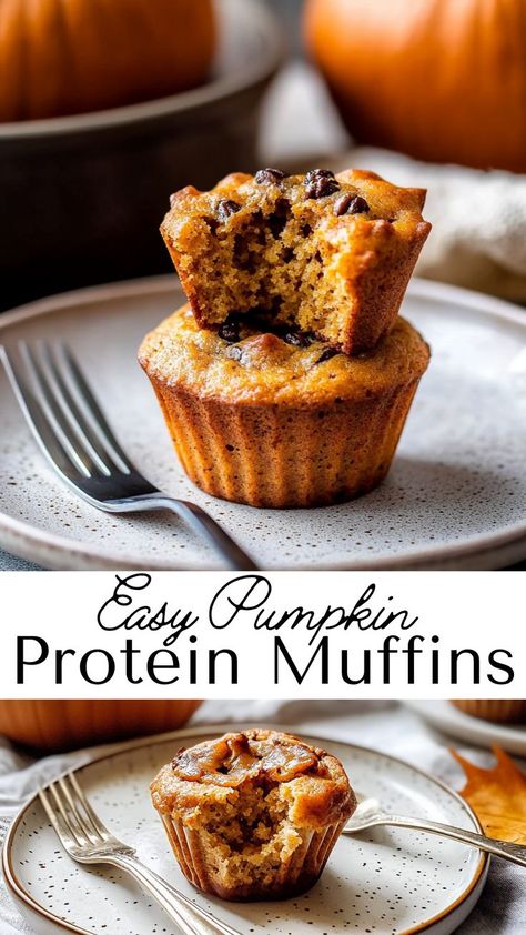 Enjoy these Flavorful Pumpkin Protein Muffins, a delightful blend of pumpkin goodness and protein-packed nutrition! They’re easy to make and perfect for breakfast or as an afternoon snack. These muffins are a fantastic addition to your fall recipes, helping you stay energized during busy autumn days. Make them in batches to enjoy throughout the week, and savor the cozy flavors of fall in every bite! Pumpkin Breakfast Recipes Healthy, Pumpkin Breakfast Muffins, Healthy Protein Muffins, Protein Powder Muffins, Protein Breakfast Muffins, Pumpkin Protein Muffins, Healthy Protein Breakfast, Baking With Protein Powder, Pumpkin Breakfast Recipes